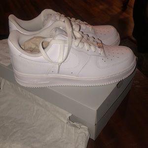 White Nike Air Force ones women 8.5